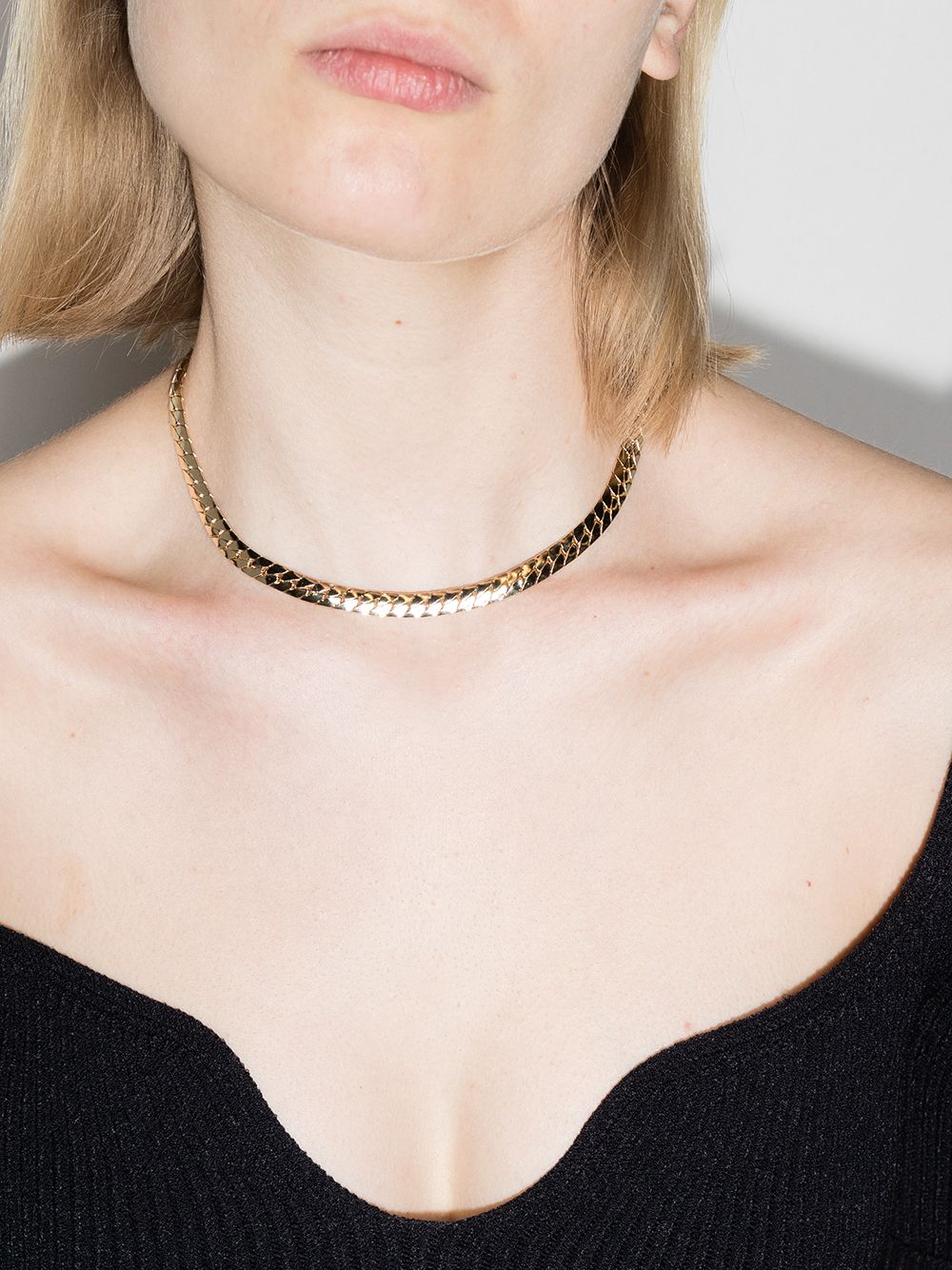 фото Laura lombardi gold-plated piatta chain necklace