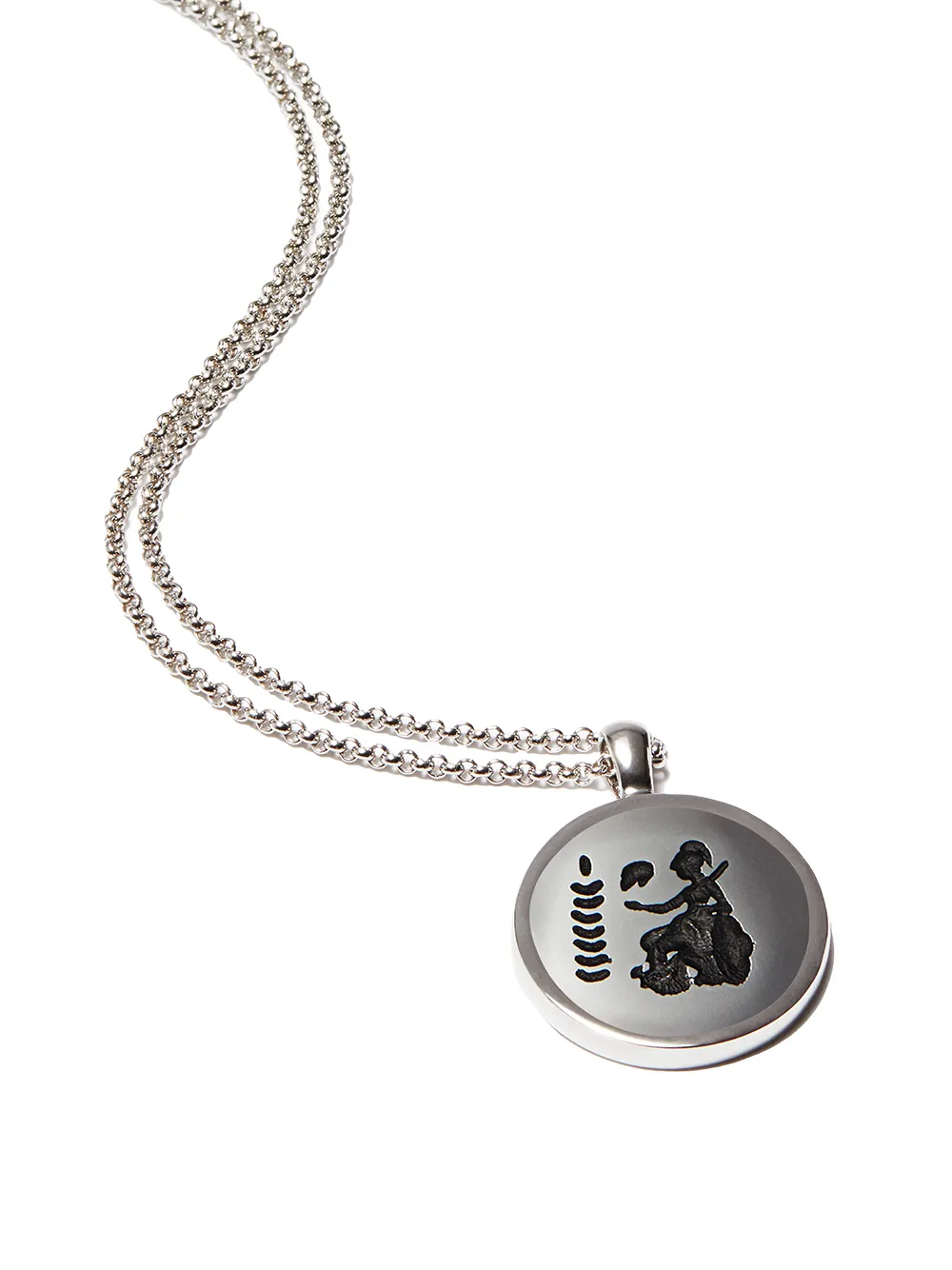 Tom Wood Athena Onyx beadchain Necklace Farfetch