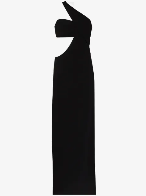 Mônot one-shoulder cut-out maxi dress