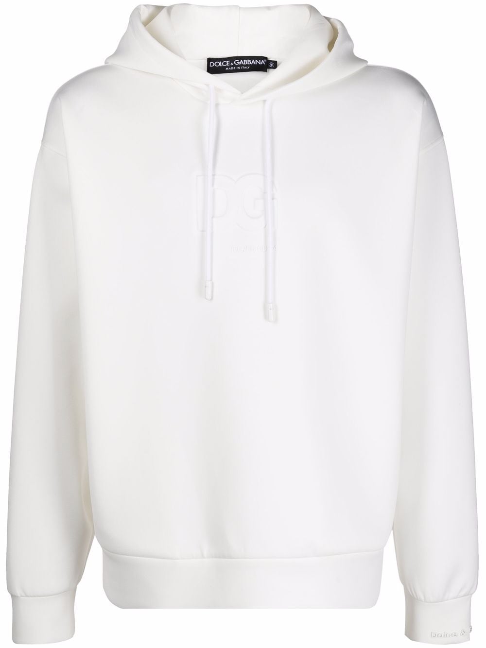 Image 1 of Dolce & Gabbana logo-patch V-neck hoodie