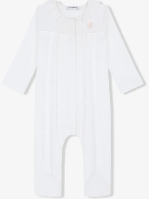 Dolce & Gabbana Kids DG-embroidered jersey and poplin pajamas