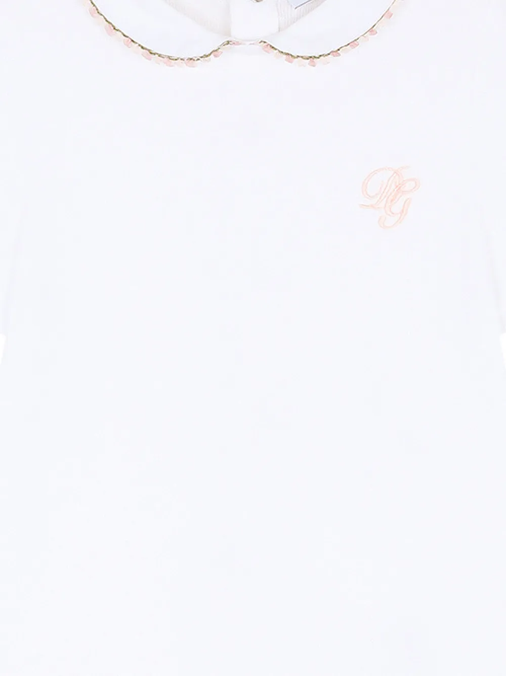  Dolce & Gabbana Kids Jersey Strampler Mit Dg Stickerei   Weiß 