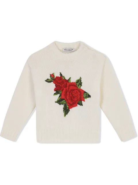 Dolce & Gabbana Kids cross-stitch design jumper