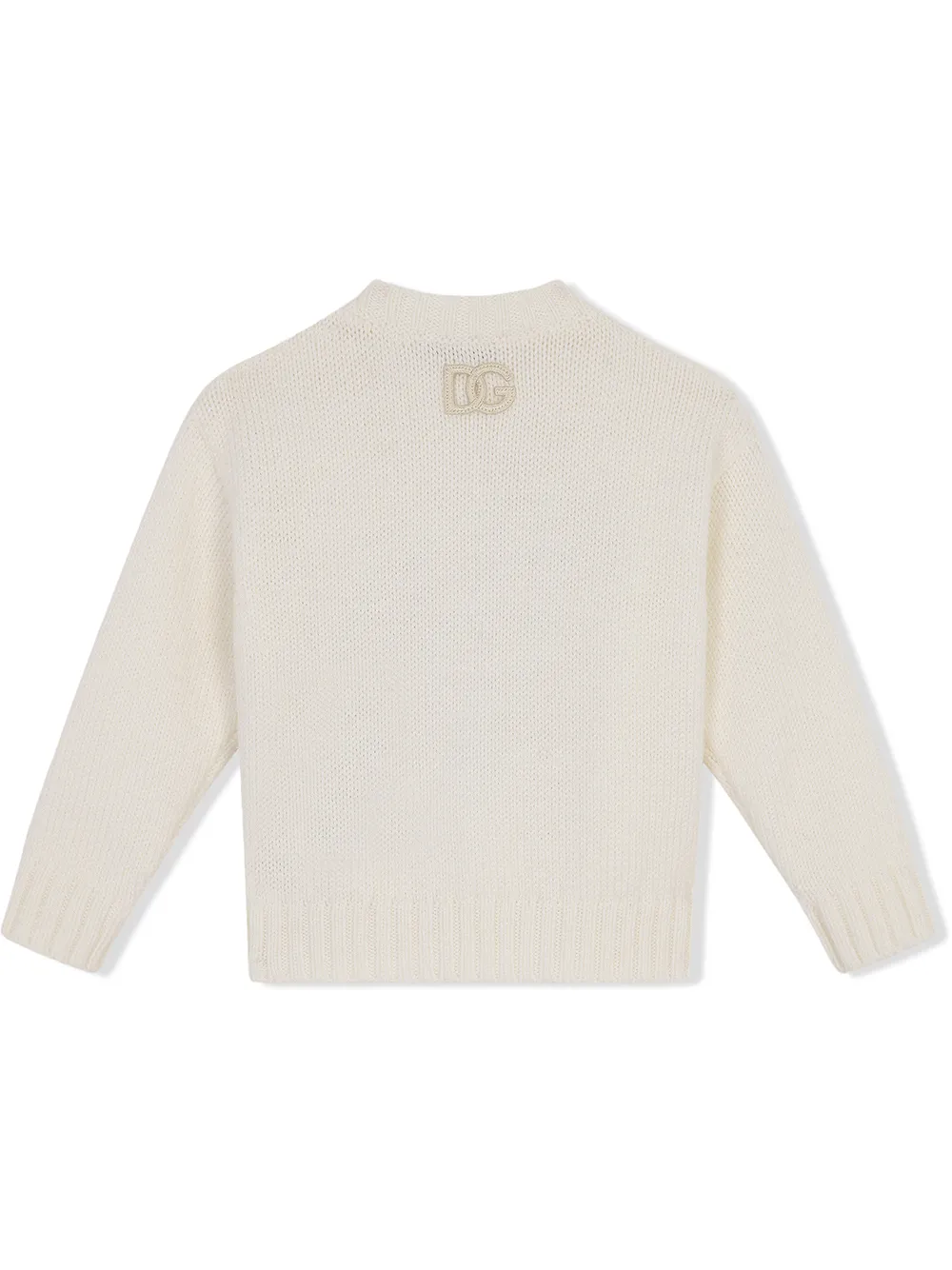 Dolce & Gabbana Cross-stitch Design Jumper In White