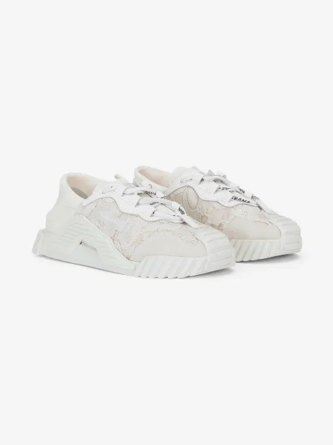 Dolce & Gabbana Kids logo-patch lace-detail sneakers