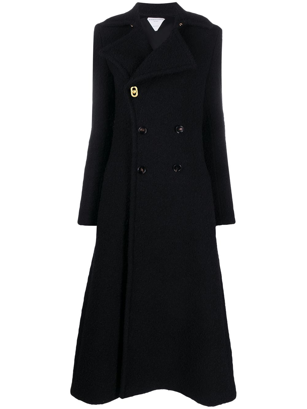 фото Bottega veneta двубортное пальто из ткани букле