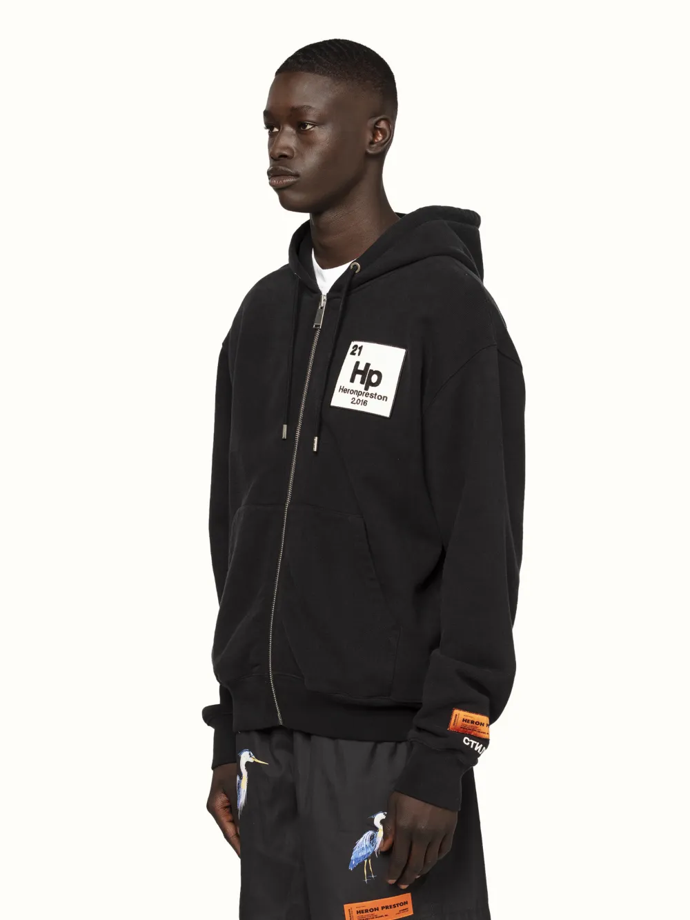 Heron Clan Half Of Tartan Zipper Hoodie main image 1