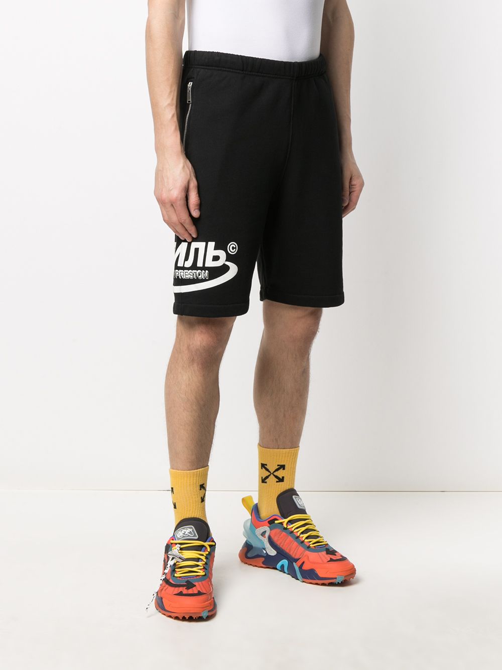 фото Heron preston sweatshorts os ctnmb halo black white