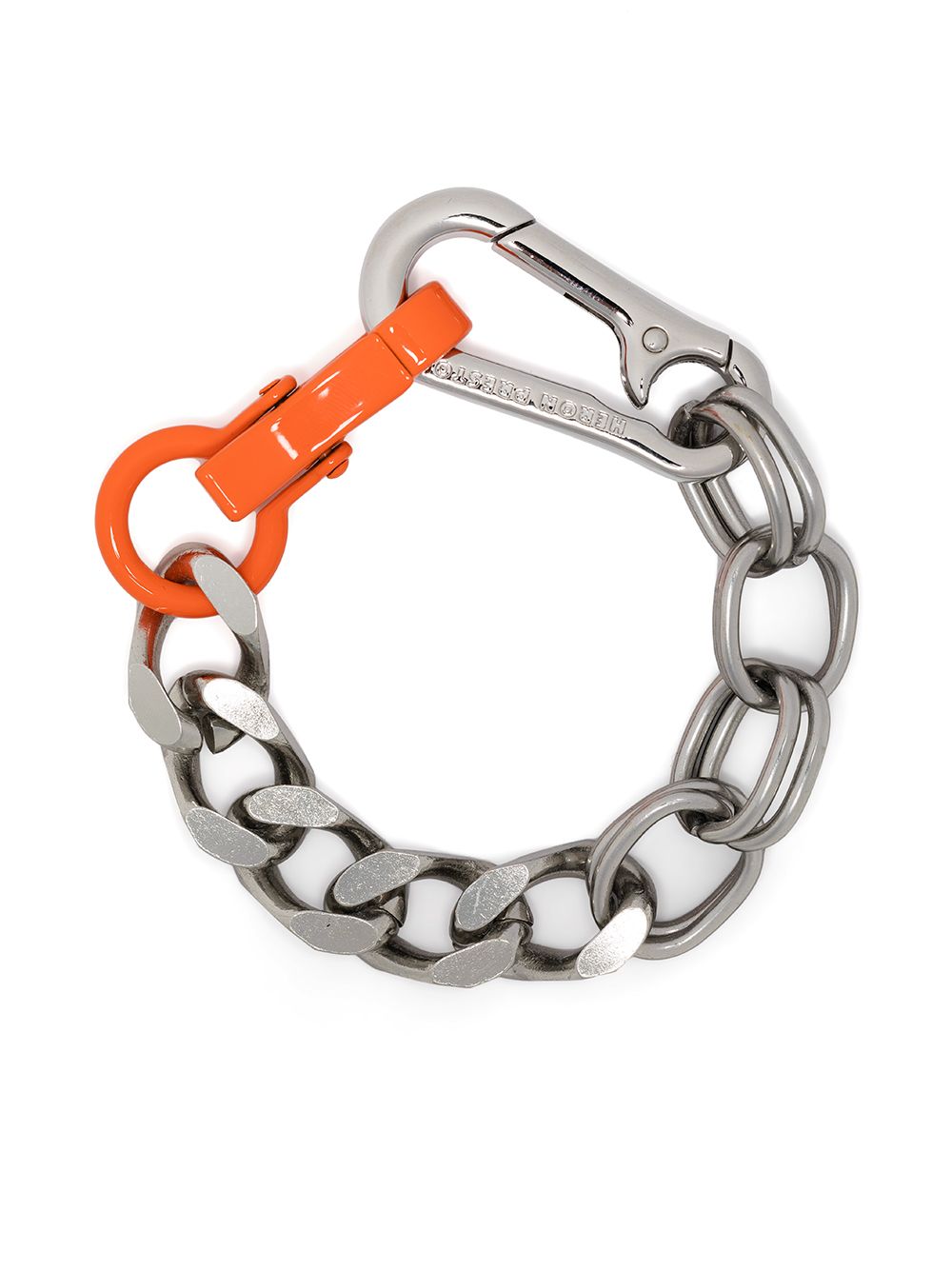 фото Heron preston multichain bracelet silver orange