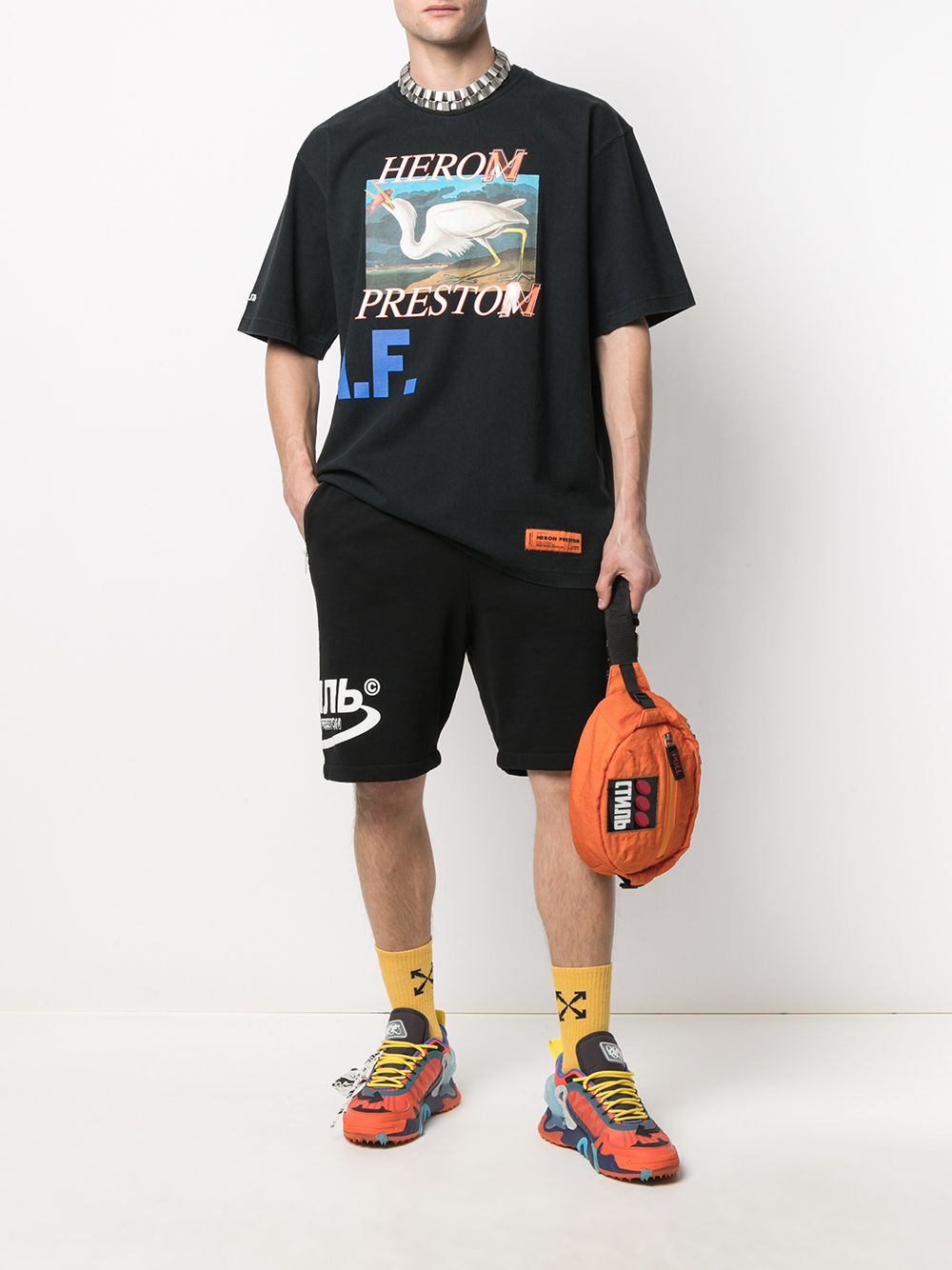 фото Heron preston ss t-shirt es os heron a.f. black blue