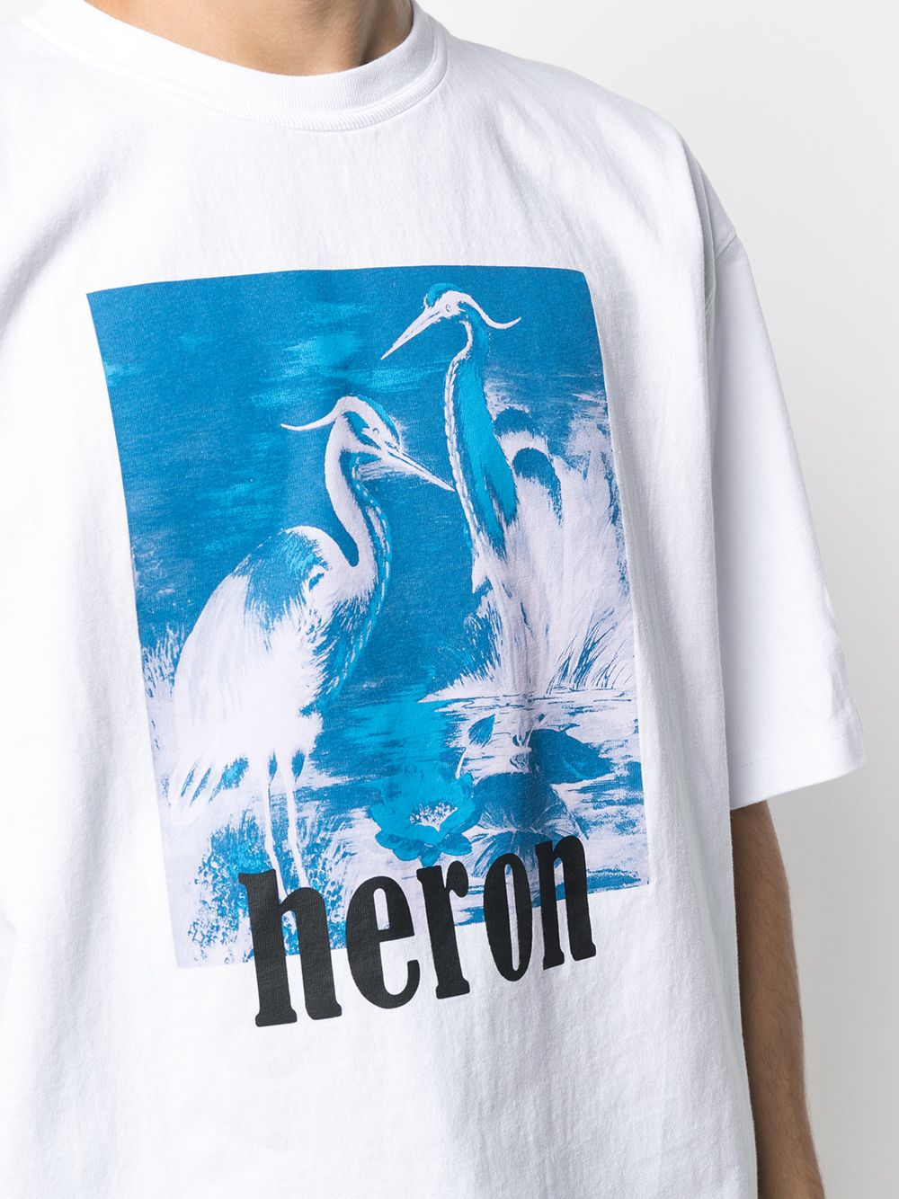 фото Heron preston logo print short-sleeved t-shirt