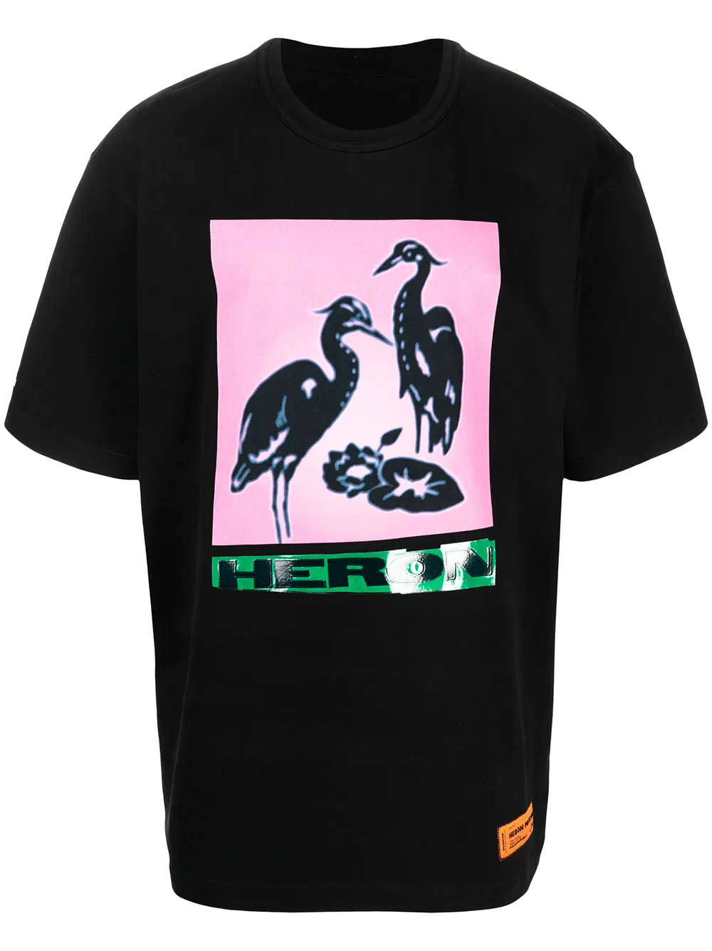 фото Heron preston ss tee es os heron nightshift black pink