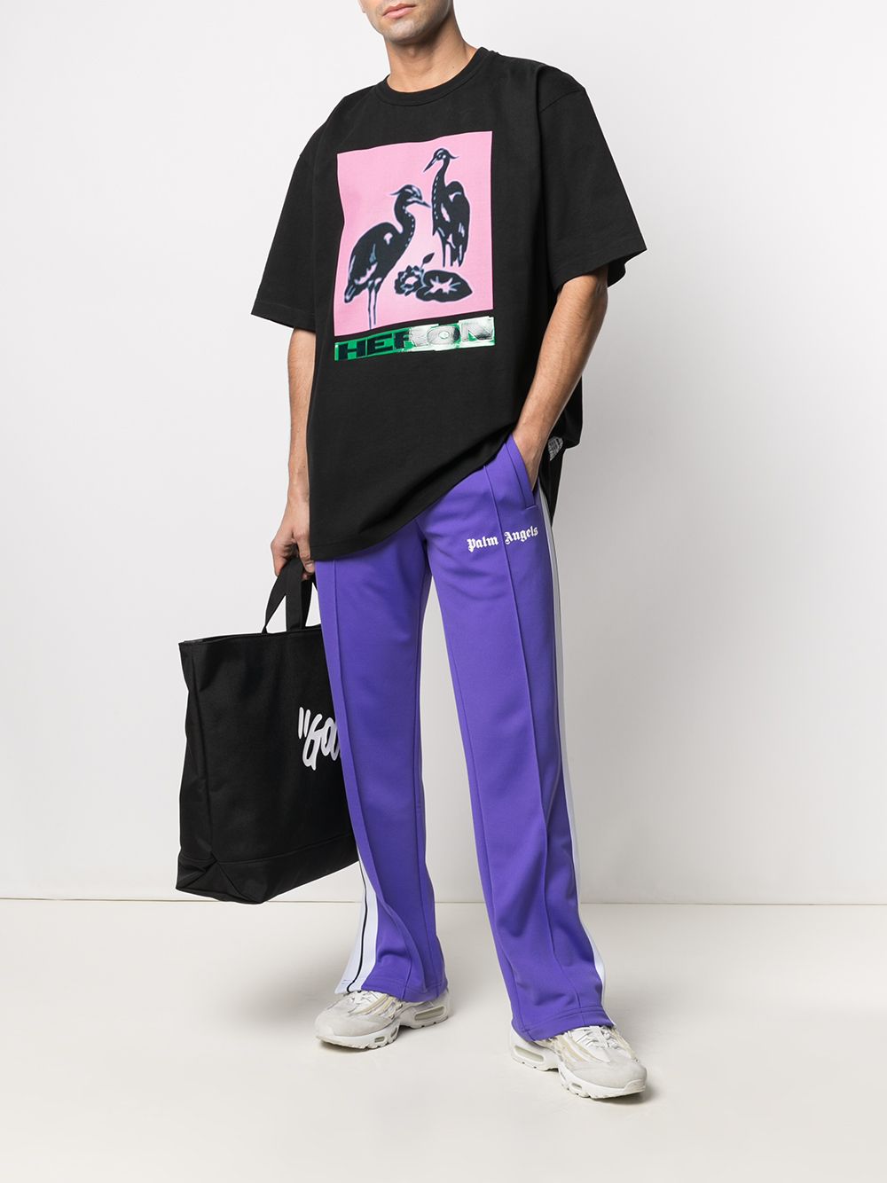 фото Heron preston ss tee es os heron nightshift black pink