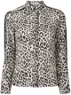 Image 1 of Alice+Olivia leopard-print silk shirt