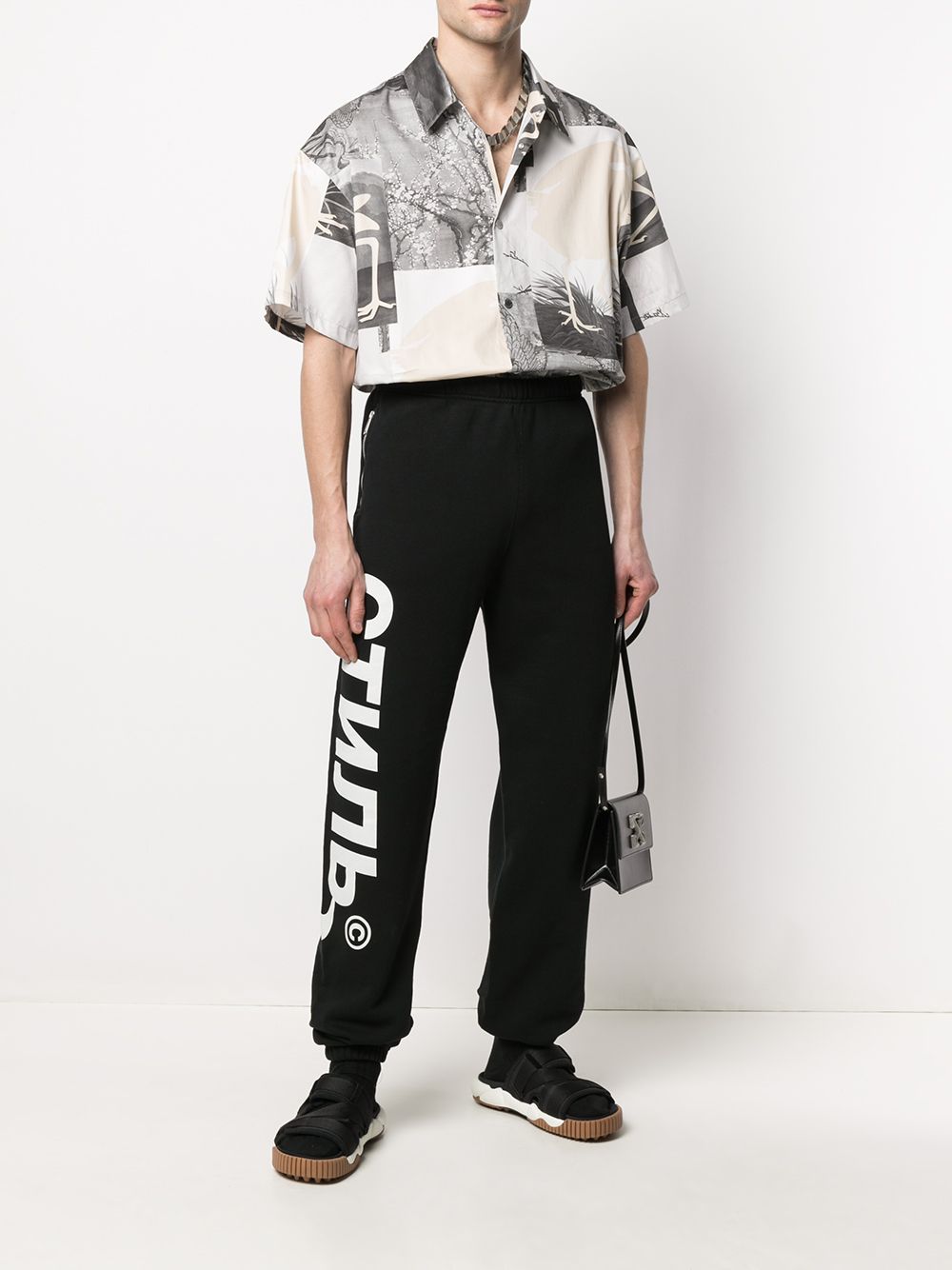 фото Heron preston sweatpants os ctnmb halo black white