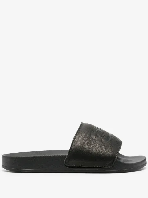 Heron Preston logo debossed slides