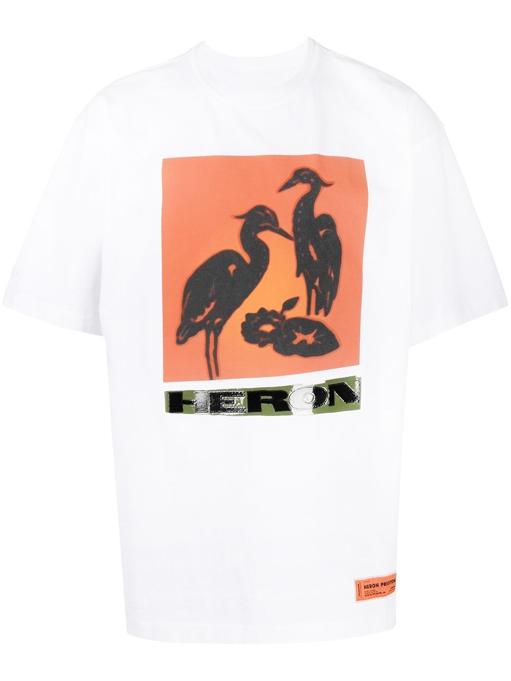 фото Heron preston ss tee es os heron nightshift white oran