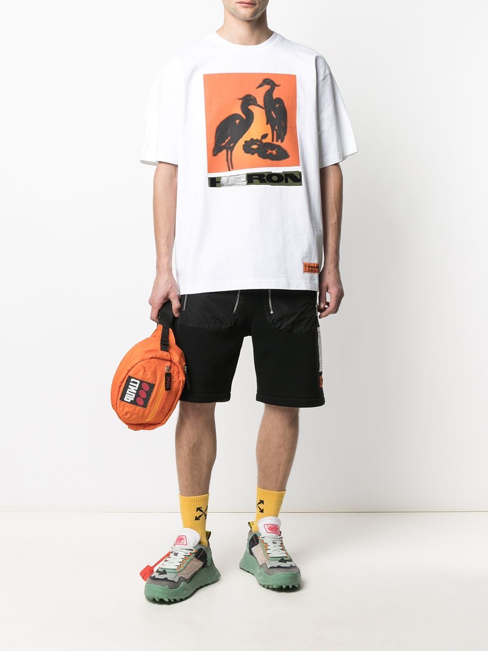 фото Heron preston ss tee es os heron nightshift white oran