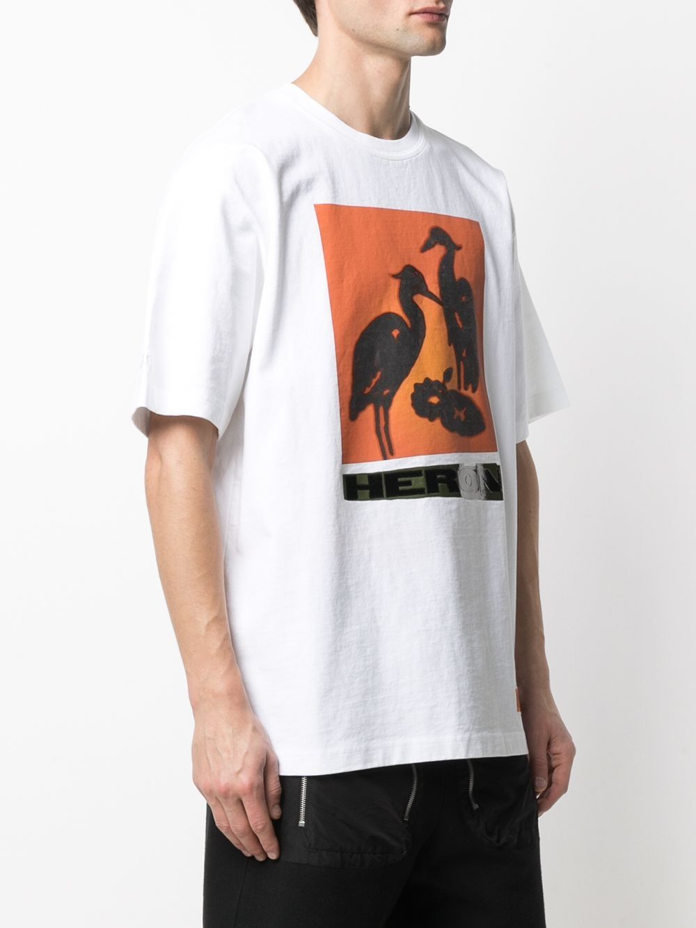 фото Heron preston ss tee es os heron nightshift white oran