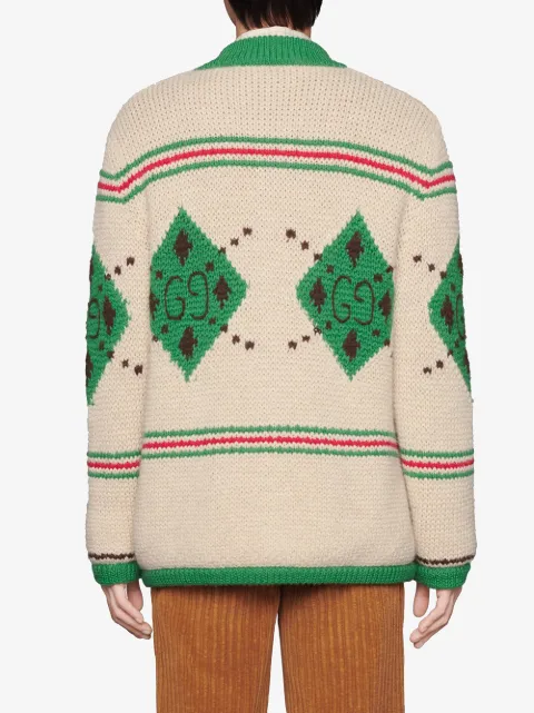 gucci intarsia cardigan