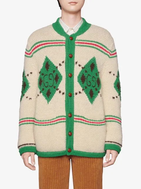 gucci intarsia cardigan