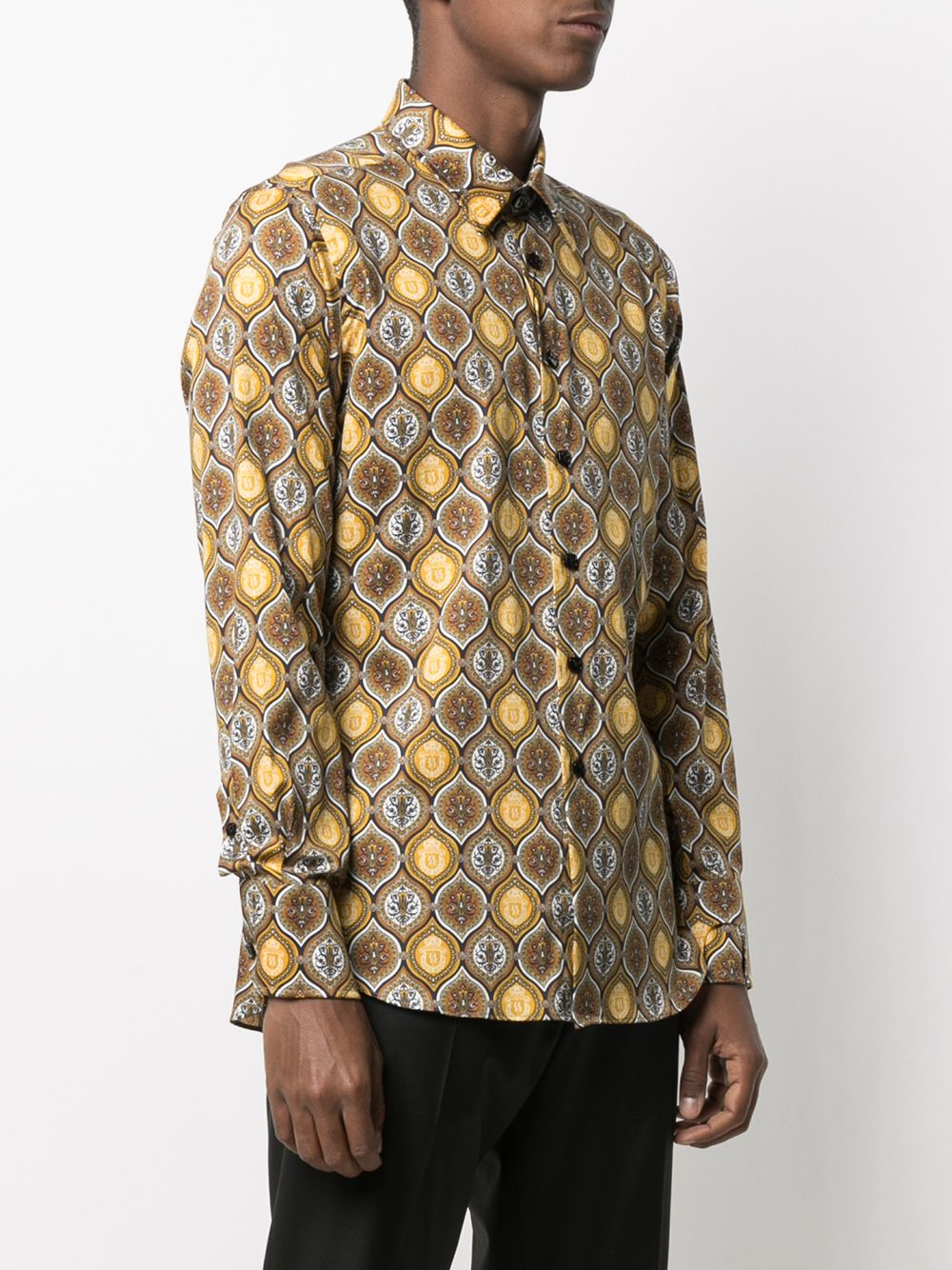 Billionaire monogram-print long-sleeve Shirt - Farfetch