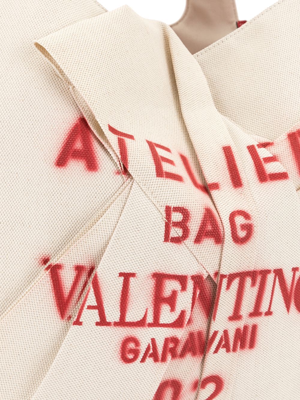 фото Valentino garavani сумка-тоут с логотипом граффити