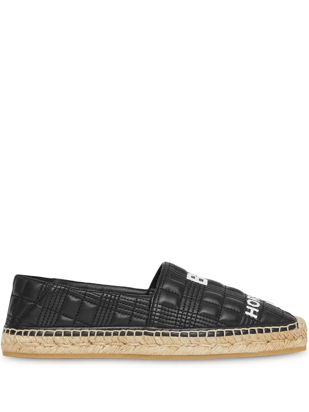 Image 1 of Burberry horseferry-print quilted espadrilles