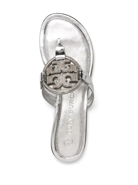 silver miller sandals