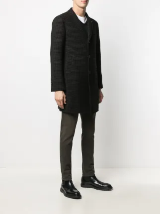 houndstooth single-breasted coat展示图