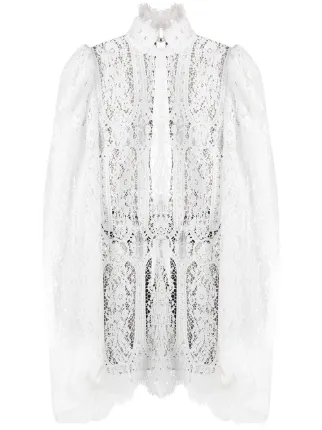 The Attico lace-pattern mini dress 