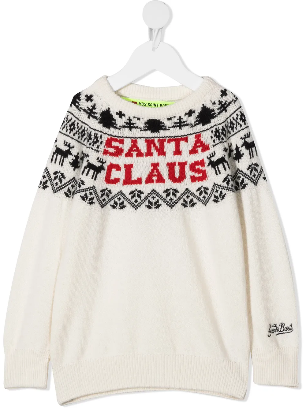 

MC2 Saint Barth Kids suéter tejido Santa Claus - Blanco