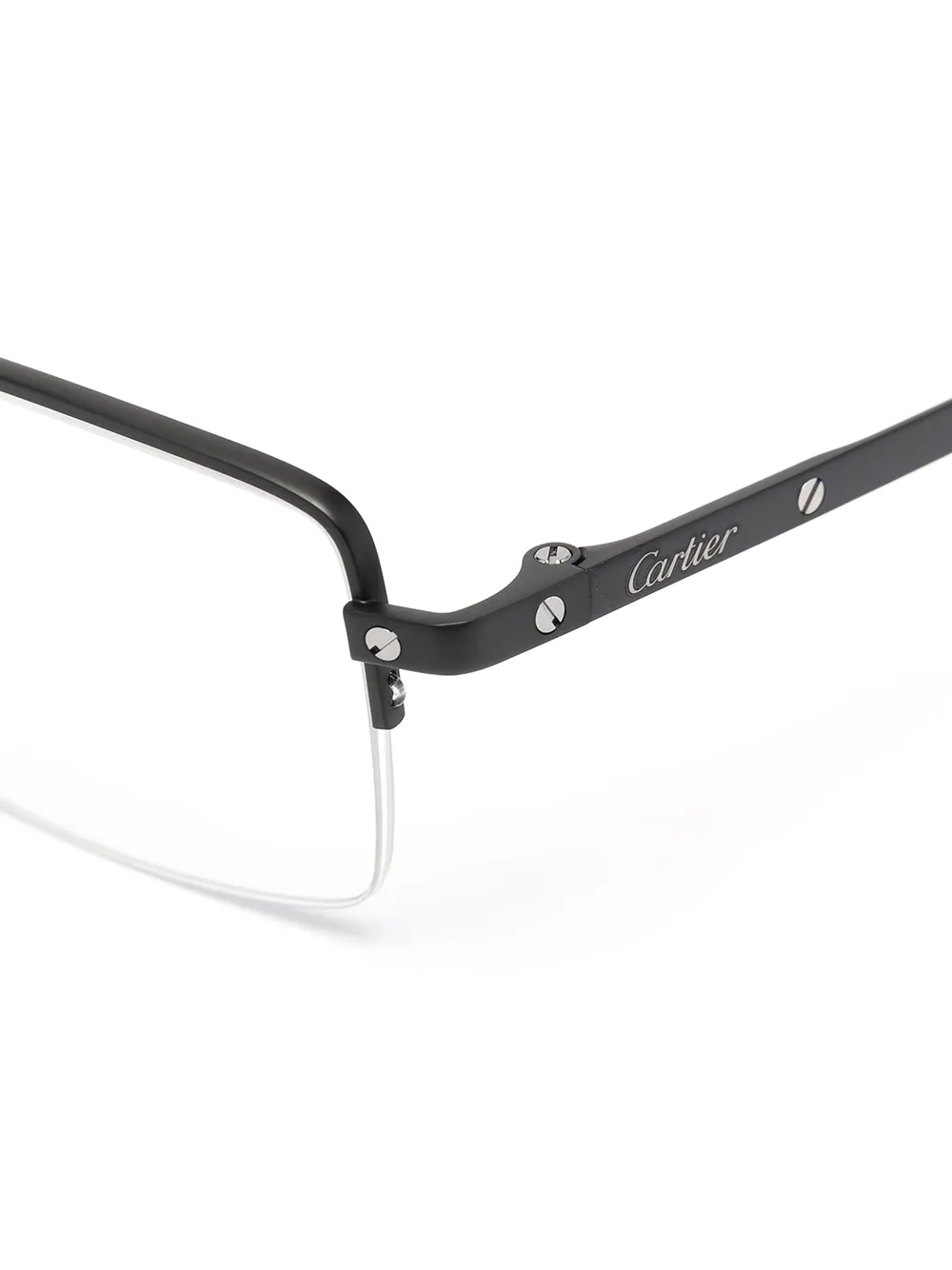 Cartier Eyewear Santos de Cartier zonnebril met vierkant montuur Zwart