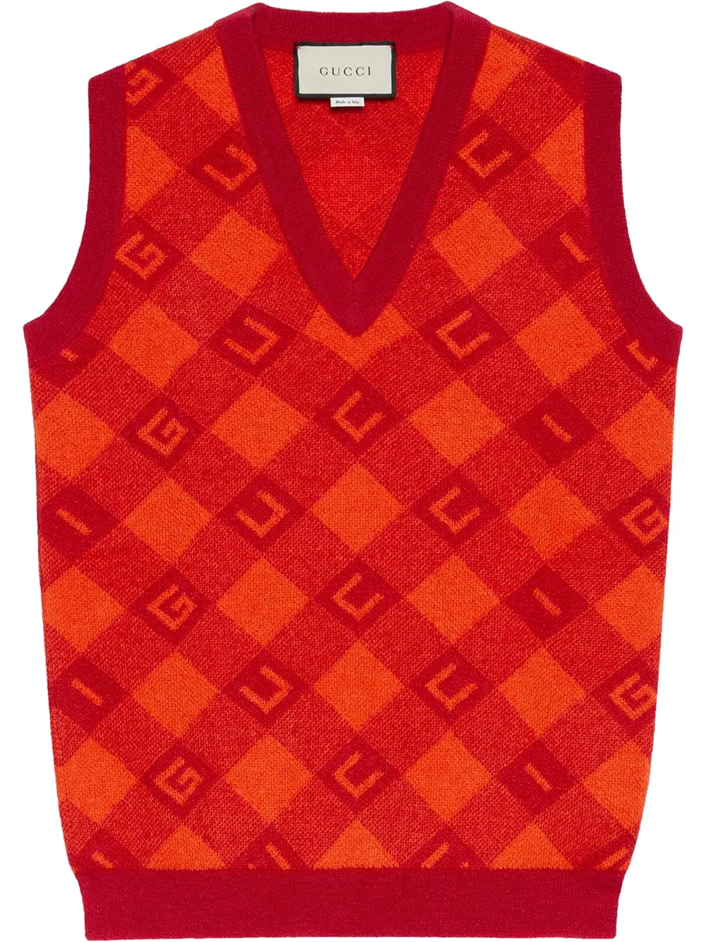 red knit vest