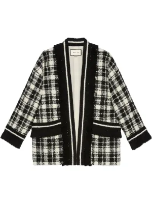 gucci cardigan black and white