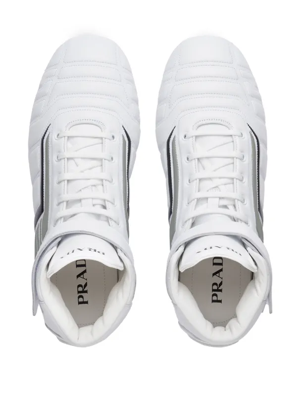 Prada lace-up Chukka Boots | White | FARFETCH