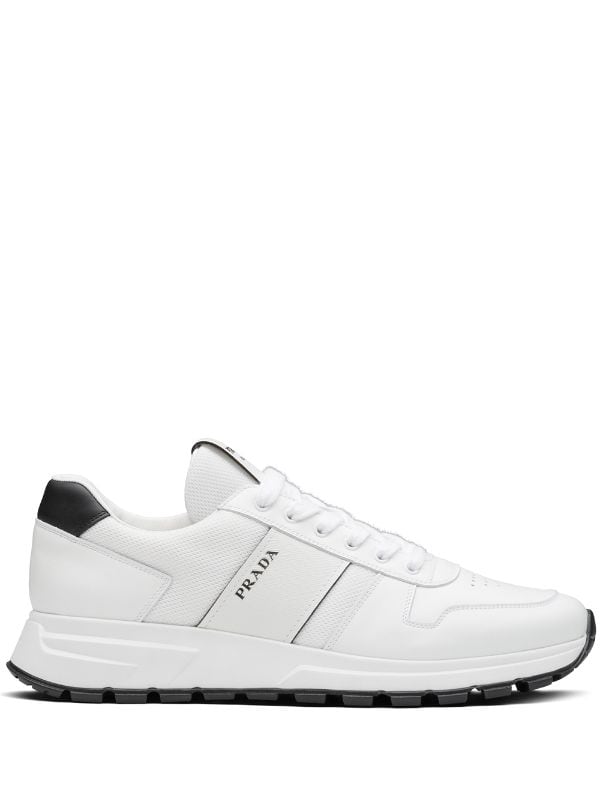 Shop white Prada PRAX 01 sneakers with 
