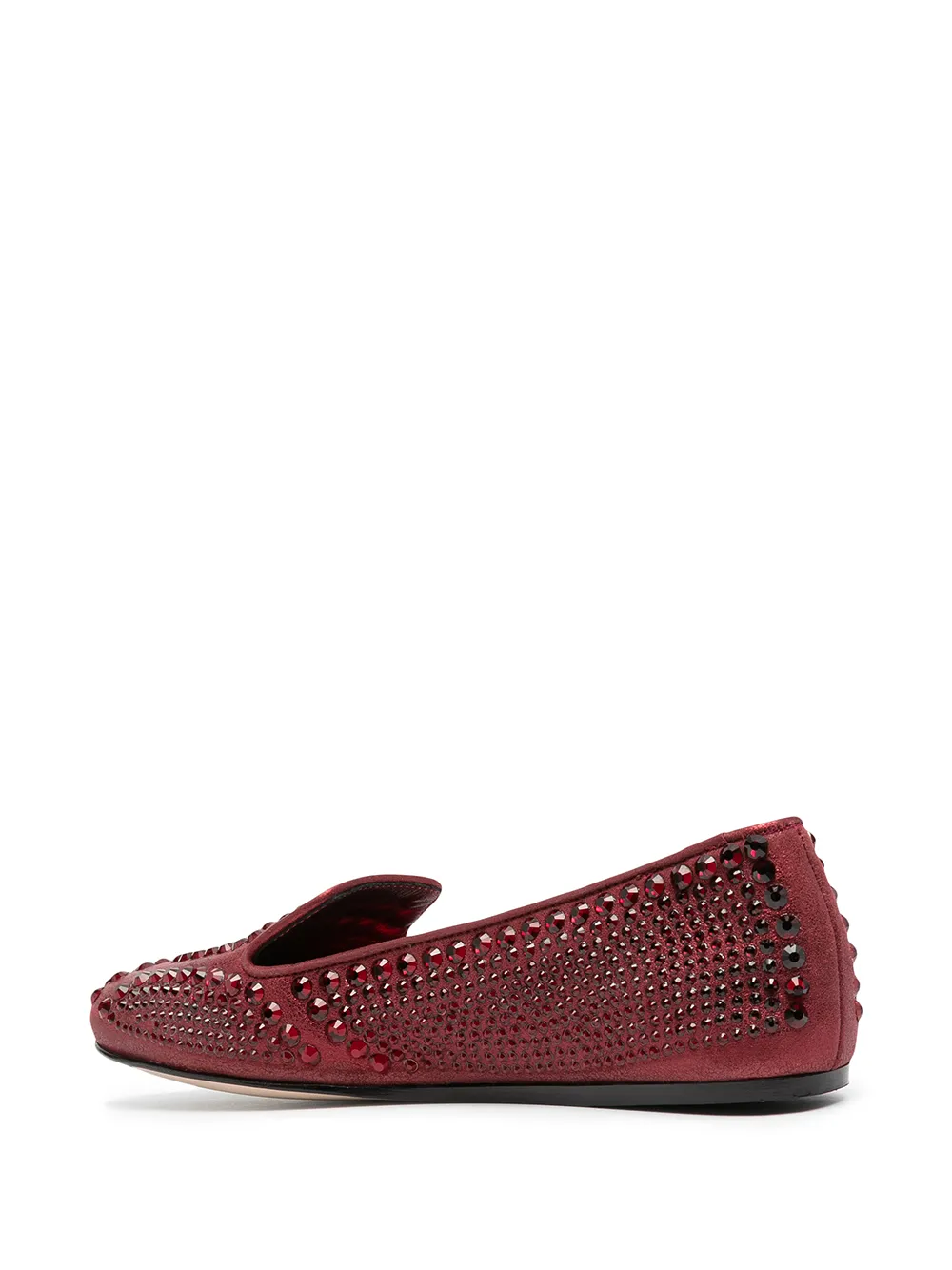 Le Silla Dixie slippers verfraaid met kristal Rood