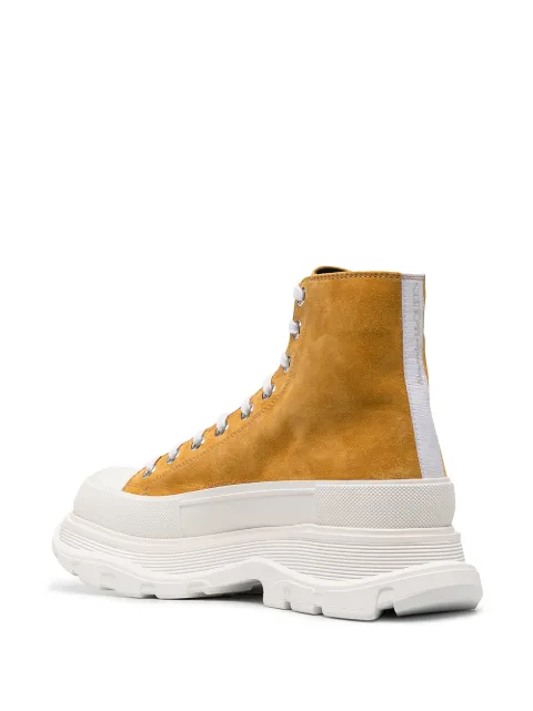 alexander mcqueen tread slick glitter high top boots