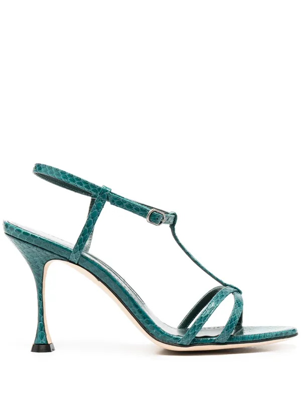 manolo blahnik snakeskin sandals