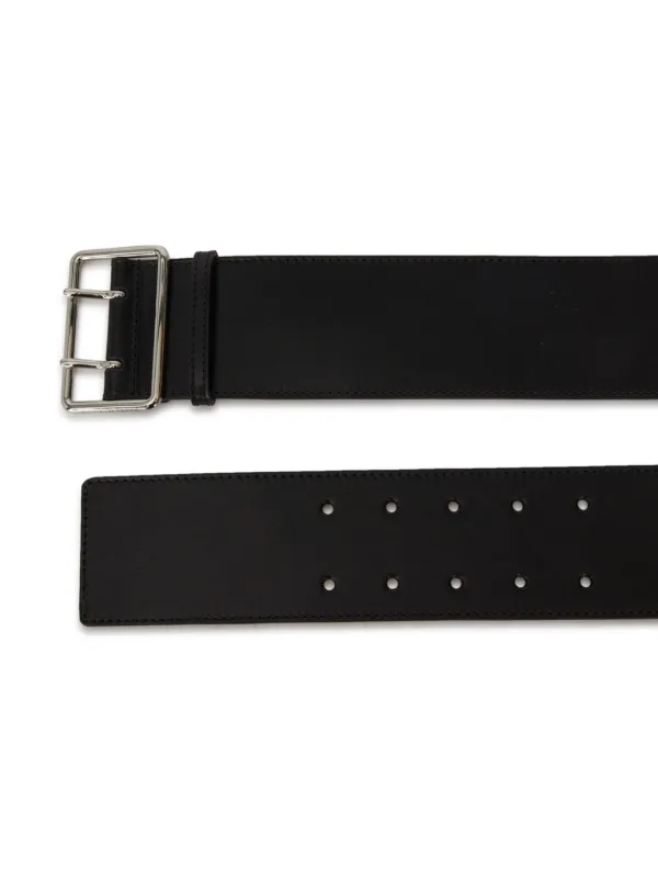 Alexander McQueen - 3cm Leather Belt - Black Alexander McQueen