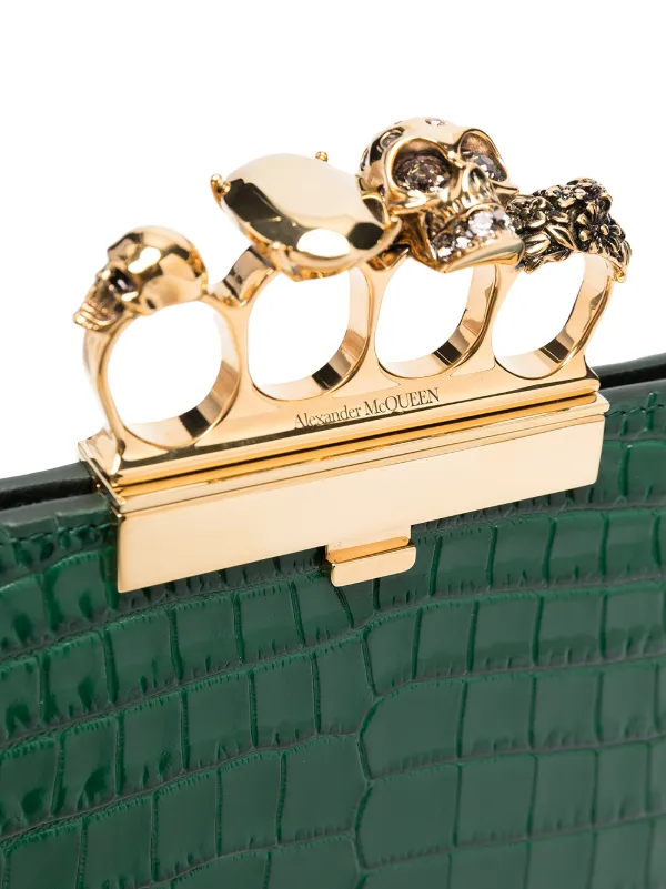Alexander McQueen Embossed Knuckleduster Clutch Bag Farfetch
