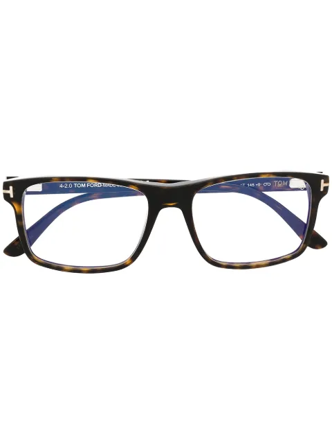 TOM FORD Eyewear Magnetic blue-block rectangular glasses