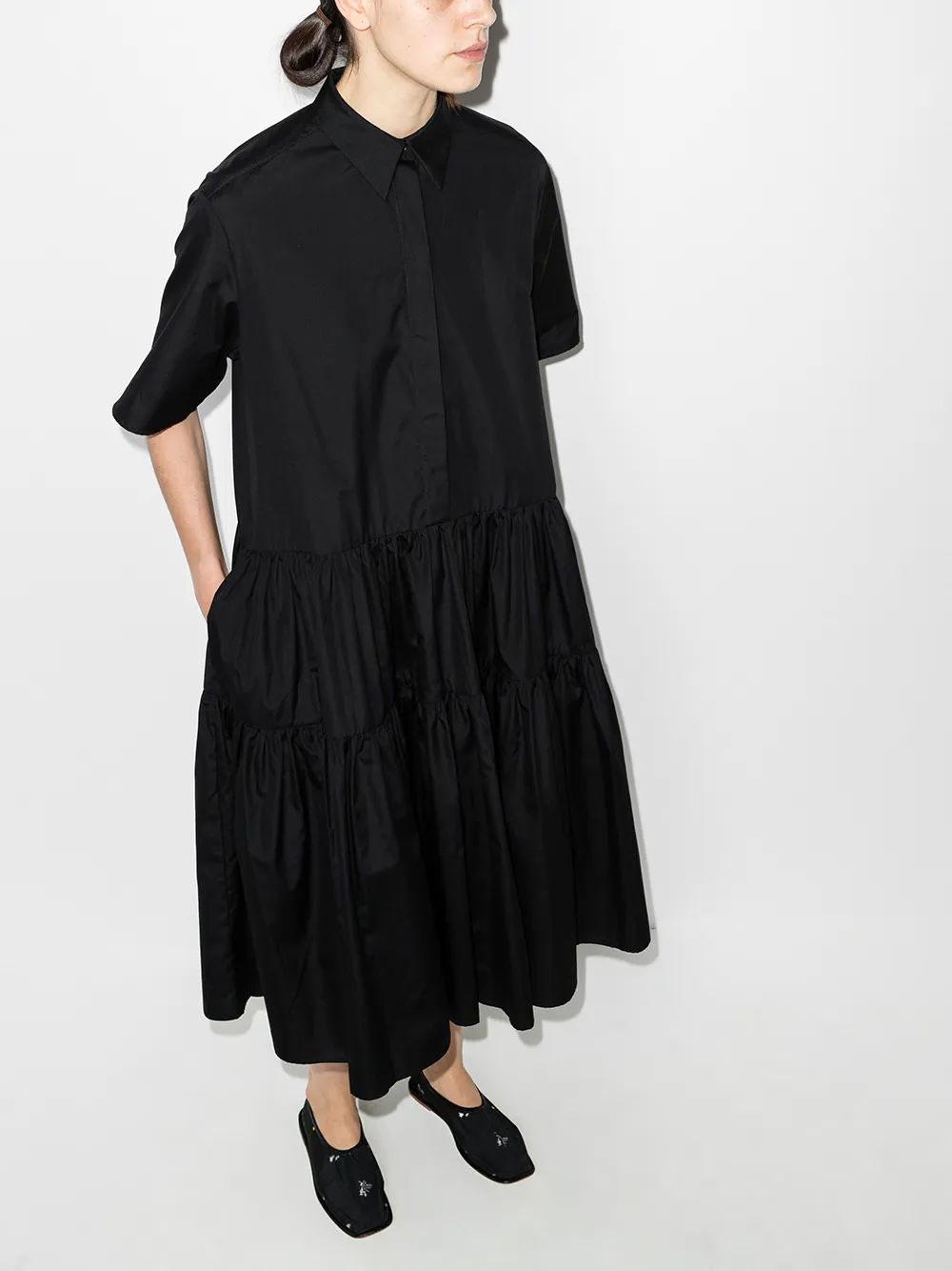 Cecilie Bahnsen Primrose Tiered Shirtdress - Farfetch