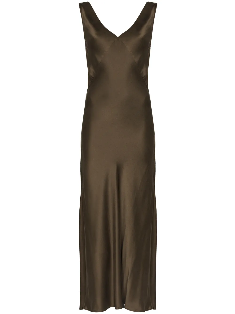 Asceno шелковое платье-комбинация Bordeaux