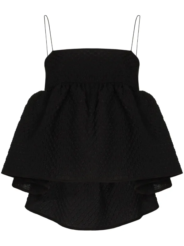 Cecilie Bahnsen Selena Ruffled Textured Top - Farfetch