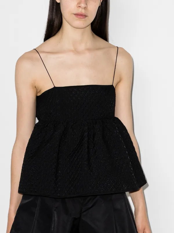 Cecilie Bahnsen Selena Ruffled Textured Top - Farfetch