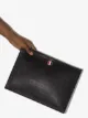 Thom Browne pebbled leather pouch