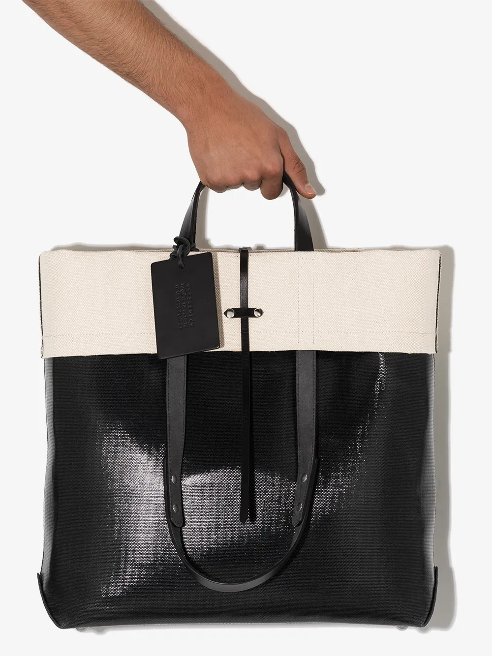 фото Maison margiela двухцветная сумка-тоут