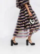 Temperley London sheer-panel horizontal-stripe dress
